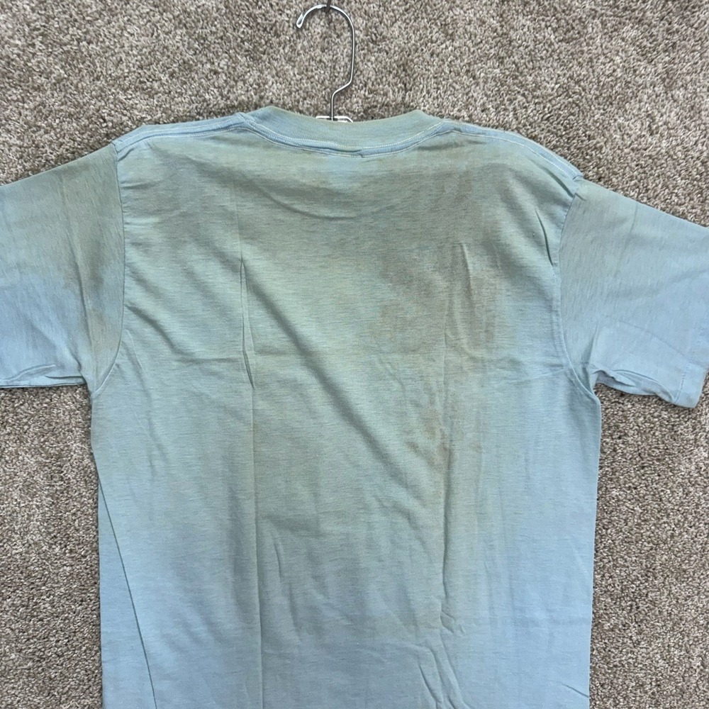 Ched T-Shirt Mens Large Light Blue 1978 Roach Wrestling Graphic Single Stitch - Picture 7 of 8